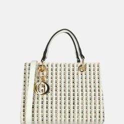 Handtassen^Firenze Bouclé handtas white
