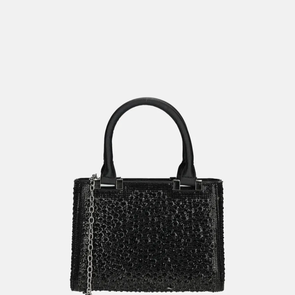 Handtassen^Firenze buideltas glitter black