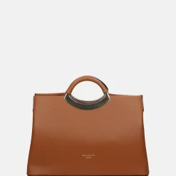 Handtassen^Firenze handtas cognac
