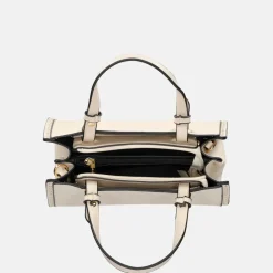 Handtassen^Firenze handtas studs beige