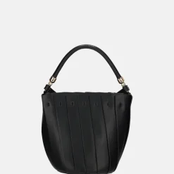 Handtassen^Firenze plissé bucket handtas black