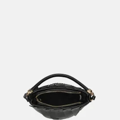Handtassen^Firenze plissé bucket handtas black