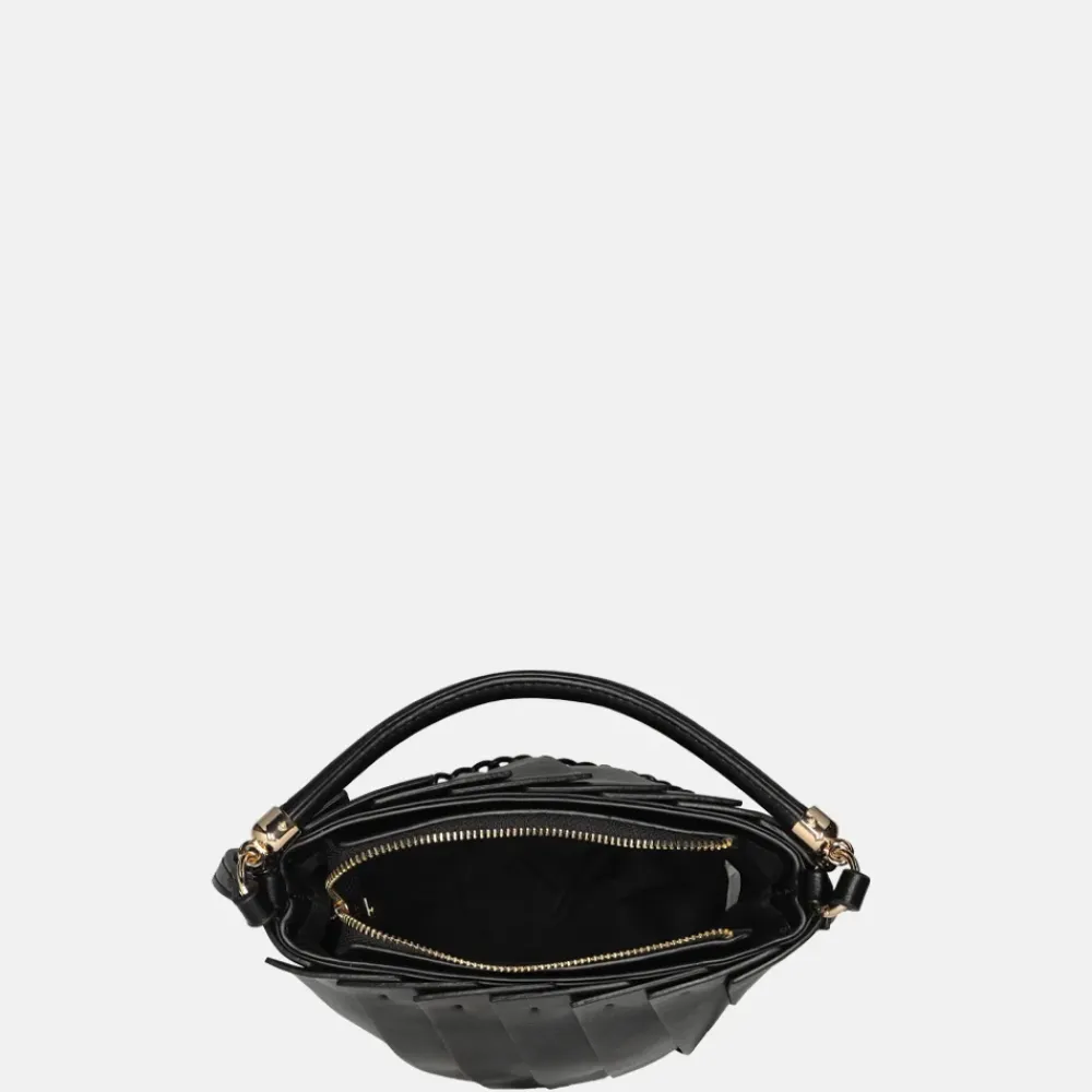 Handtassen^Firenze plissé bucket handtas black