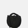 Handtassen^Firenze rieten handtas black