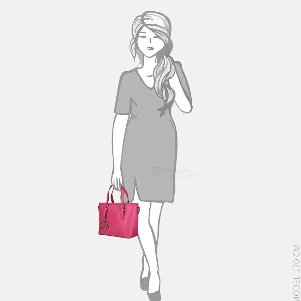Handtassen^Firenze Saffiano handtas S rose