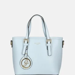 Handtassen^Firenze Saffiano handtas S light blue