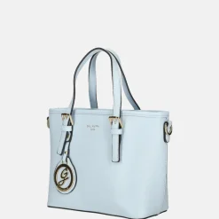 Handtassen^Firenze Saffiano handtas S light blue