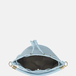 Schoudertassen^Firenze schoudertas light blue