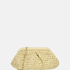 Clutches^Flora & Co clutch riet beige