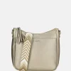 Crossbody Tassen^Flora & Co crossbody tas taupe metal
