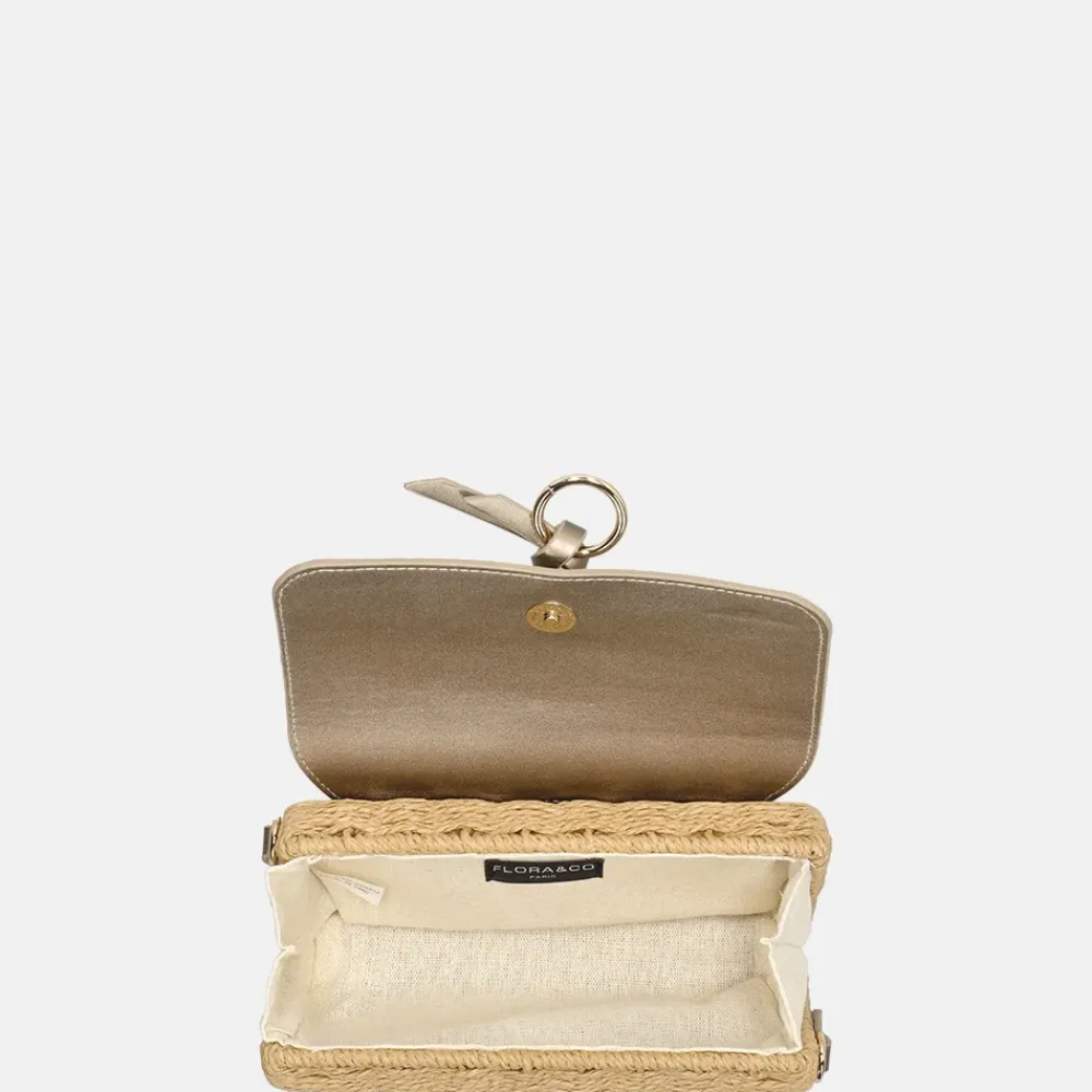 Crossbody Tassen^Flora & Co crossbody tas taupe metal
