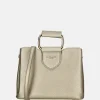 Handtassen^Flora & Co handtas S taupe metalisee