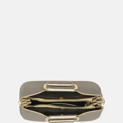Handtassen^Flora & Co handtas S taupe metalisee