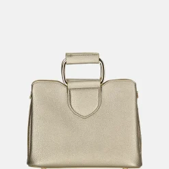 Handtassen^Flora & Co handtas S taupe metalisee