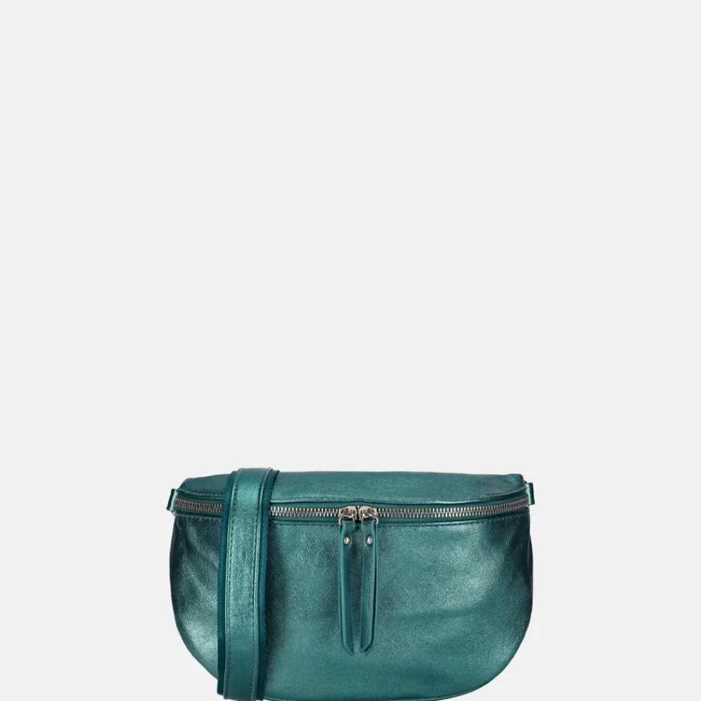 Heuptasjes^Flora & Co heuptas metallic blue canard