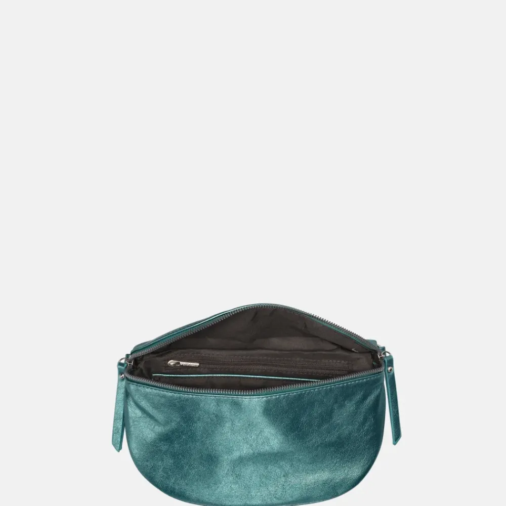 Heuptasjes^Flora & Co heuptas metallic blue canard