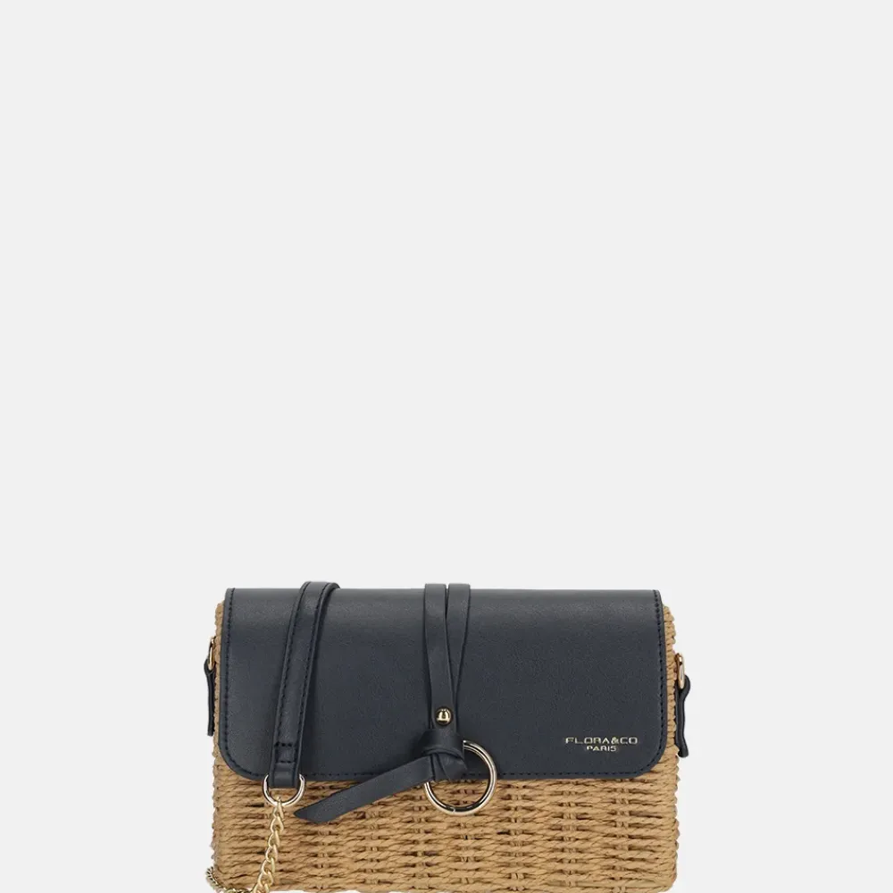 Crossbody Tassen^Flora & Co riet crossbody tas naturel/blue