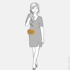 Crossbody Tassen^Flora & Co riet crossbody tas naturel/camel