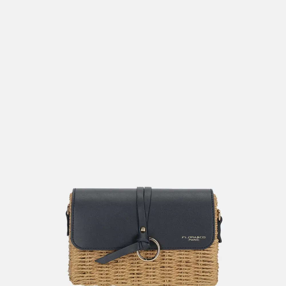 Crossbody Tassen^Flora & Co riet crossbody tas naturel/blue