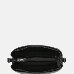 Schoudertassen^Flora & Co schoudertas fashionband black