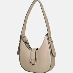 Schoudertassen^Flora & Co schoudertas taupe clear