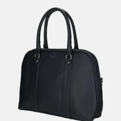 Schoolhandtassen | Dames Laptoptassen^Flora & Co shopper met laptopvak navy
