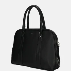 Schoolhandtassen | Dames Laptoptassen^Flora & Co shopper met laptopvak black