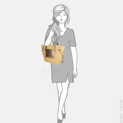 Shoppers^Flora & Co shopper studs naturel/mm