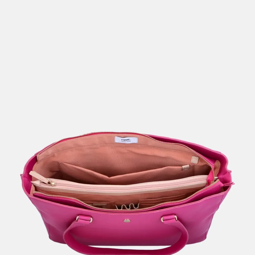 Dames Laptoptassen^FMME Caithy laptoptas 15 inch fuchsia
