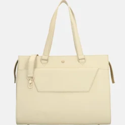 Dames Laptoptassen^FMME Simone laptoptas 15 inch cream