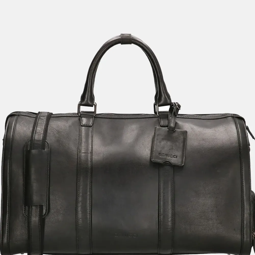 Weekendtassen | Reistassen Zonder Wielen^Genicci Charles weekendtas 55 cm zwart
