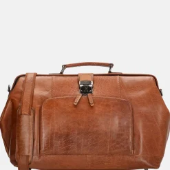 Heren Laptoptassen | Dames Laptoptassen^Genicci Donald dokterstas cognac