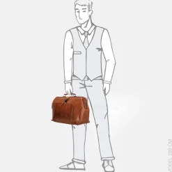 Heren Laptoptassen | Dames Laptoptassen^Genicci Donald dokterstas cognac