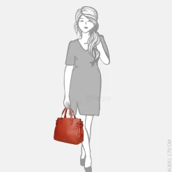 Handtassen^Gigi Fratelli handtas orange