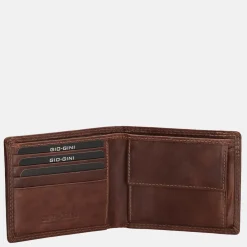 Heren Portemonnees | Gepersonaliseerde Portemonnees^Gio Gini billfold portemonnee S brown