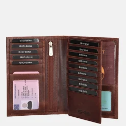 Heren Portemonnees | Gepersonaliseerde Portemonnees^Gio Gini portemonnee bruin