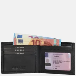 Heren Portemonnees | Gepersonaliseerde Portemonnees^Gio Gini portemonnee zwart