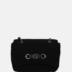 Schoudertassen^Guess Aslia schoudertas teddy black