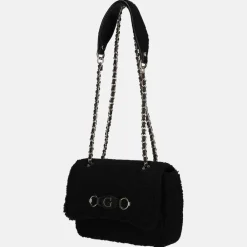 Schoudertassen^Guess Aslia schoudertas teddy black