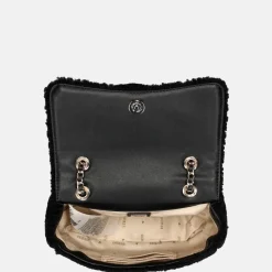 Schoudertassen^Guess Aslia schoudertas teddy black