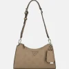 Schoudertassen^Guess Cresidia schoudertas dark taupe