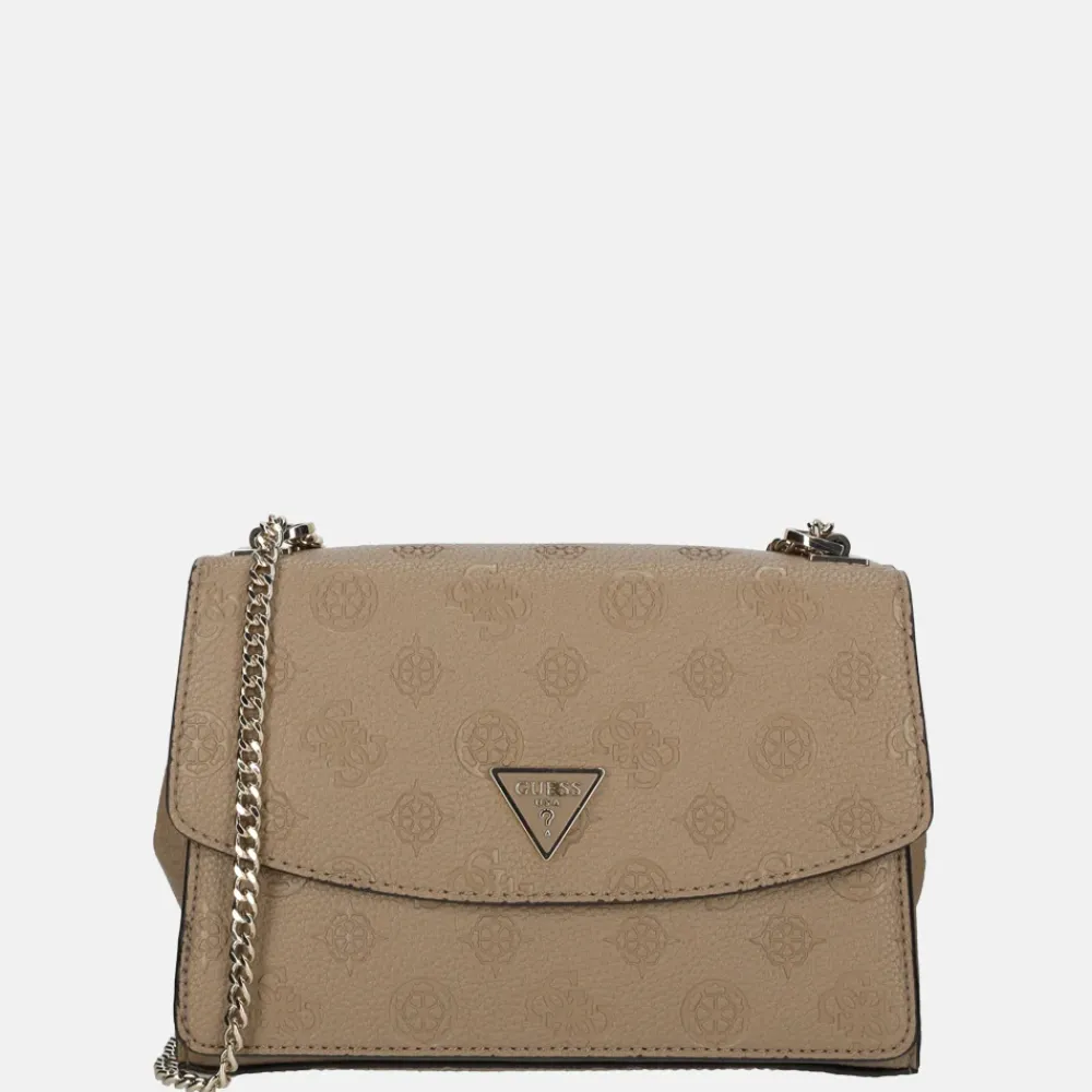 Schoudertassen^Guess Cresidia schoudertas dark taupe