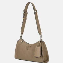 Schoudertassen^Guess Cresidia schoudertas dark taupe