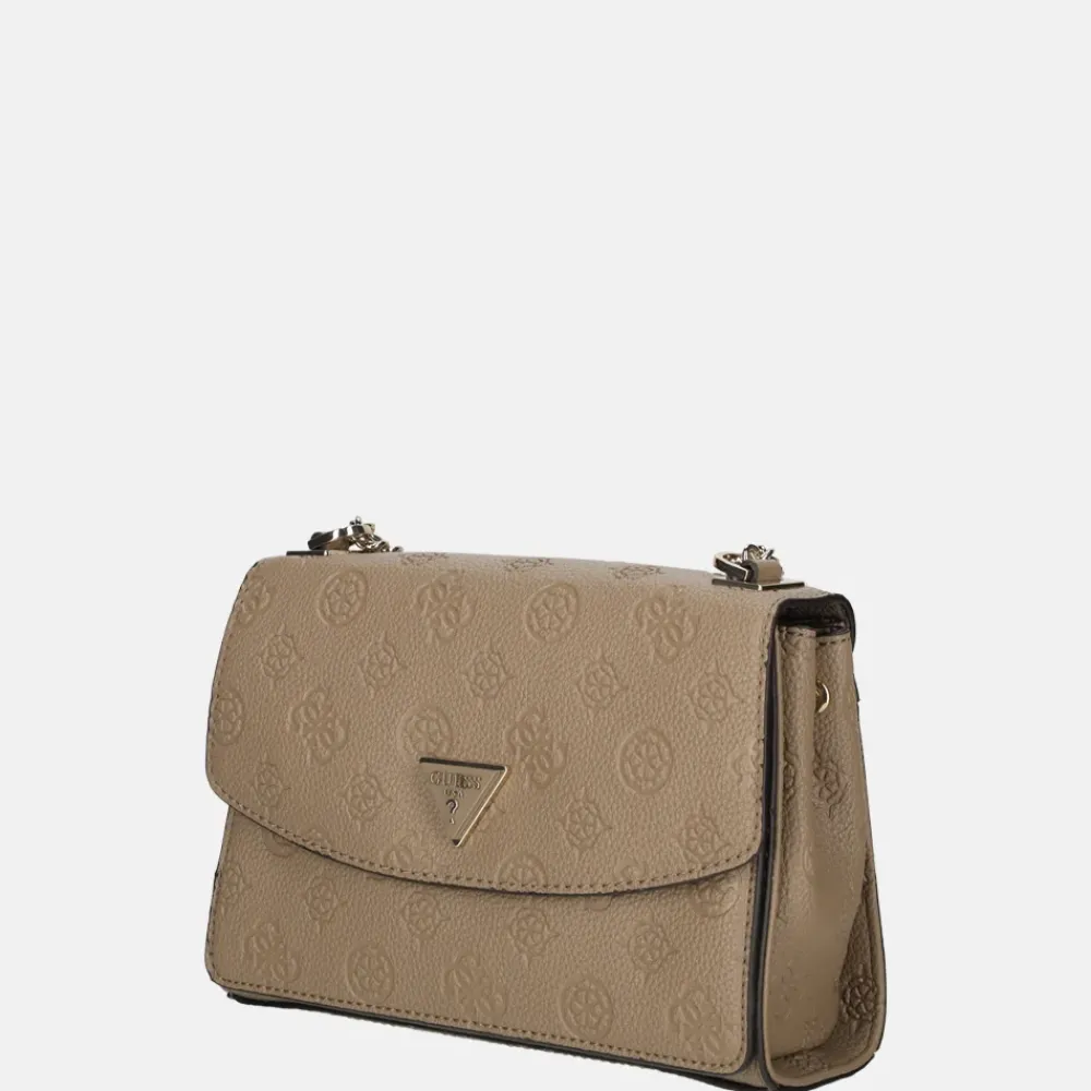 Schoudertassen^Guess Cresidia schoudertas dark taupe