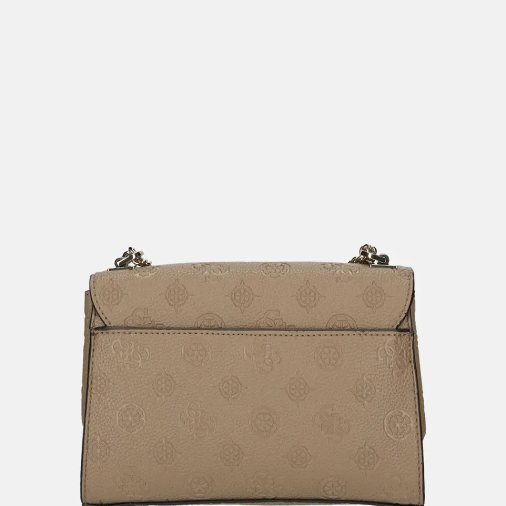 Schoudertassen^Guess Cresidia schoudertas dark taupe