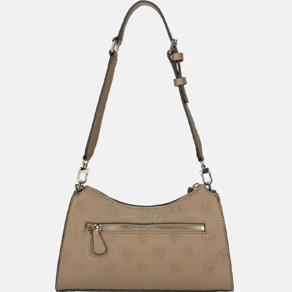 Schoudertassen^Guess Cresidia schoudertas dark taupe