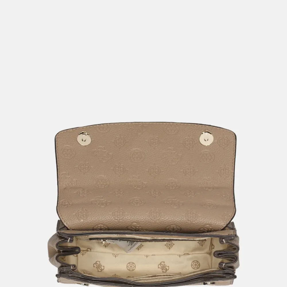Schoudertassen^Guess Cresidia schoudertas dark taupe