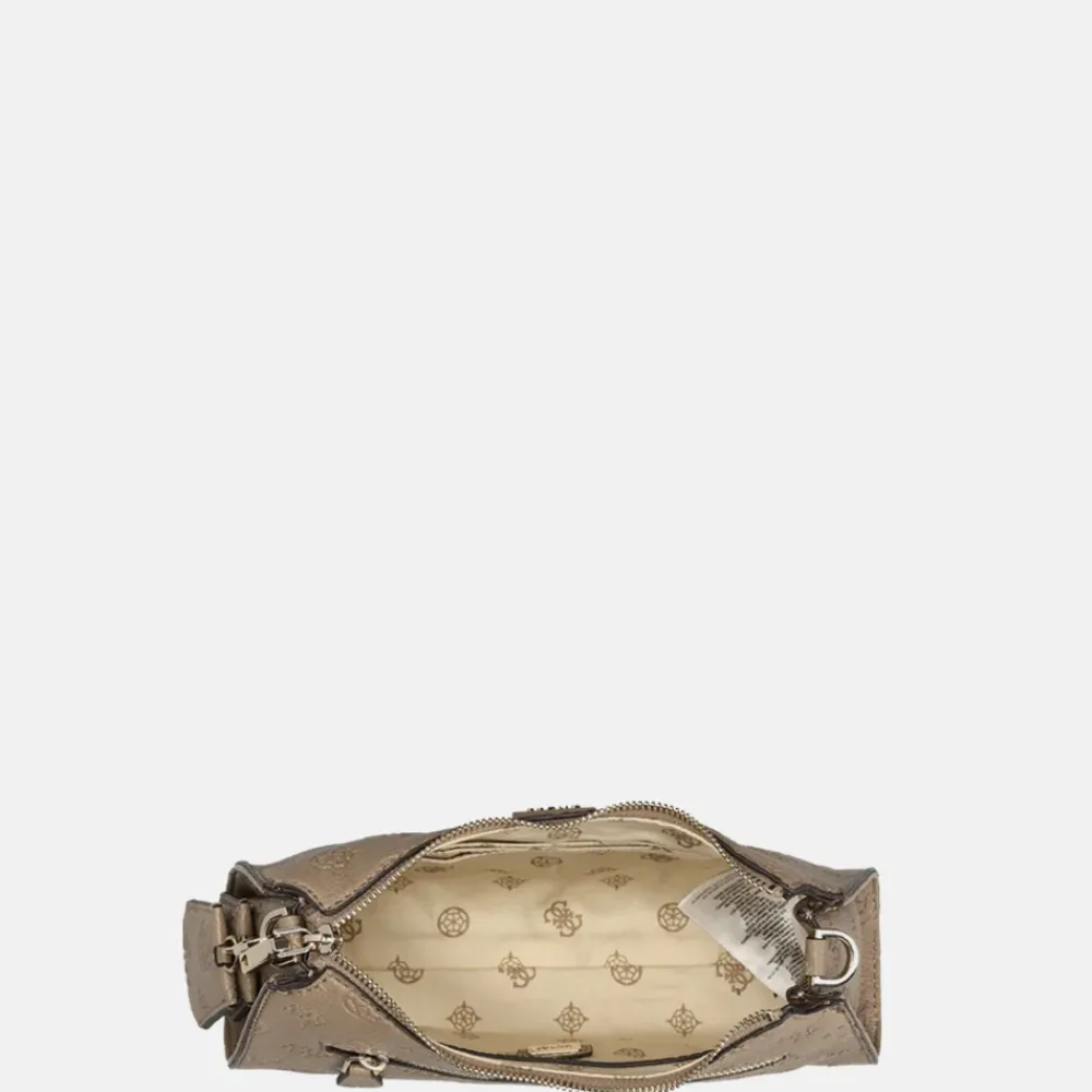 Schoudertassen^Guess Cresidia schoudertas dark taupe