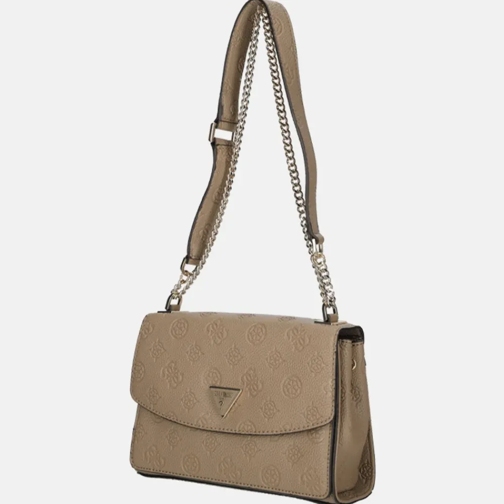Schoudertassen^Guess Cresidia schoudertas dark taupe