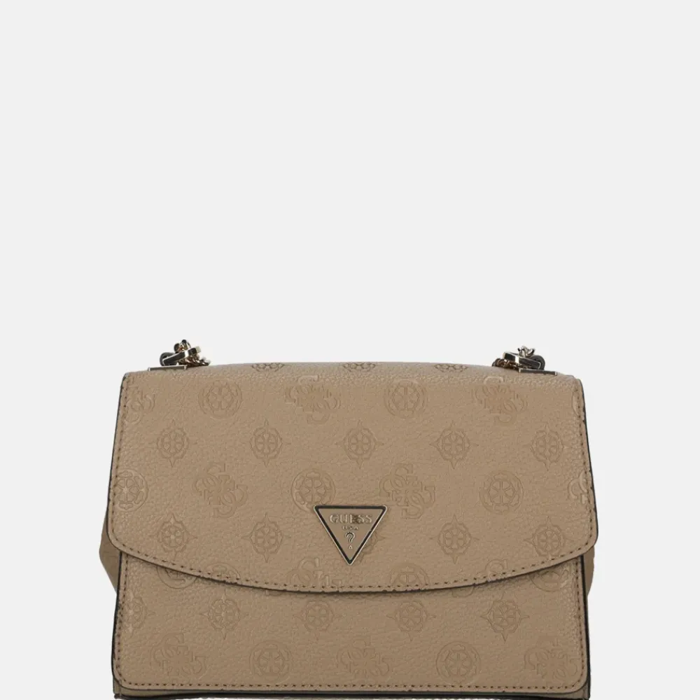 Schoudertassen^Guess Cresidia schoudertas dark taupe